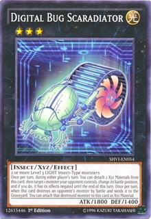 Digital Bug Scaradiator trading card from Shining Victories Digital Bug Scaradiator - Shining Victories YuGiOh trading card