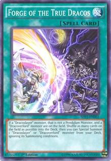 Forge of the True Dracos trading card from Shining Victories Forge of the True Dracos - Shining Victories YuGiOh trading card