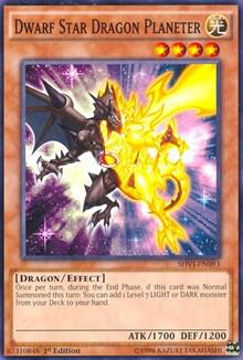 Dwarf Star Dragon Planeter trading card from Shining Victories Dwarf Star Dragon Planeter - Shining Victories YuGiOh trading card