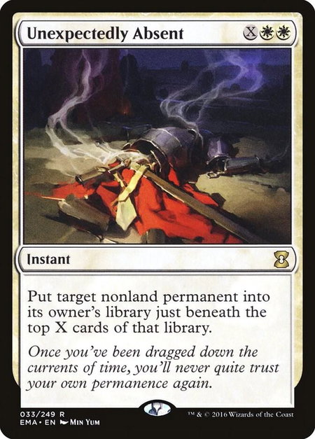 Unexpectedly Absent trading card from Eternal Masters Unexpectedly Absent - Eternal Masters Magic: The Gathering trading card
