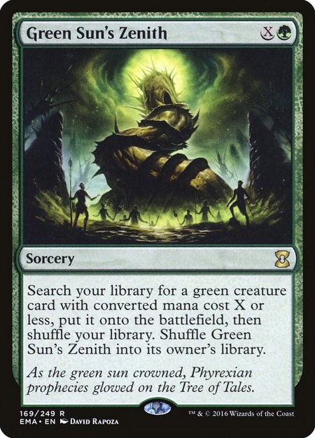 Green Sun's Zenith - Eternal Masters Magic: The Gathering trading card