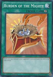 Burden of the Mighty trading card from Starter Deck: Yuya Burden of the Mighty - Starter Deck: Yuya YuGiOh trading card