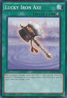 Lucky Iron Axe trading card from Starter Deck: Yuya Lucky Iron Axe - Starter Deck: Yuya YuGiOh trading card