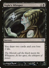 Night's Whisper - Fifth Dawn (5DN) #55 - Uncommon Magic: The Gathering Trading Card