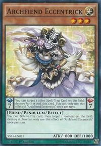 Archfiend Eccentrick - Starter Deck: Yuya (YS16) #YS16-EN015 - Common / Short Print YuGiOh Trading Card