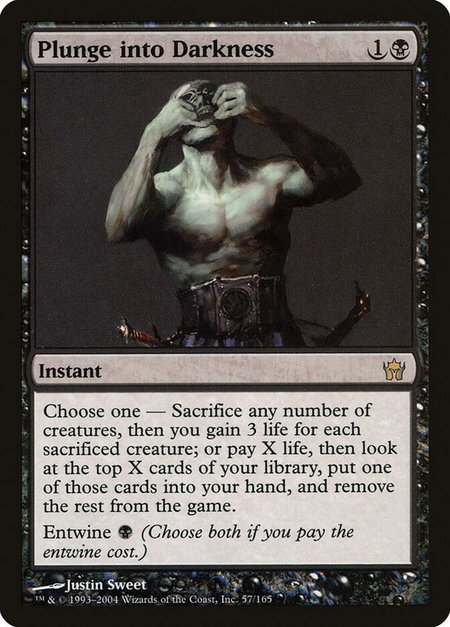 Plunge into Darkness - Fifth Dawn Magic: The Gathering trading card
