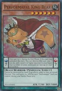 Performapal King Bear - Starter Deck: Yuya (YS16) #YS16-EN002 - Ultra Rare YuGiOh Trading Card