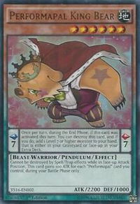 Performapal King Bear - Starter Deck: Yuya (YS16) #YS16-EN002 - Ultra Rare YuGiOh Trading Card