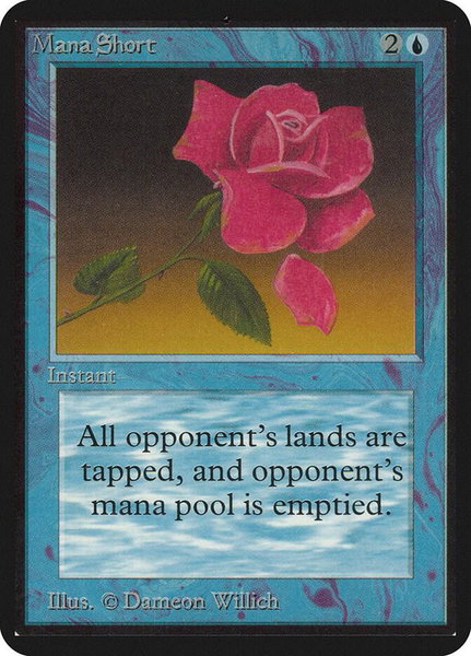Mana Short trading card from Alpha Edition Mana Short - Alpha Edition Magic: The Gathering trading card