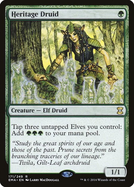 Heritage Druid - Eternal Masters Magic: The Gathering trading card