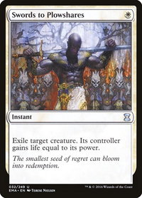 Swords to Plowshares - Eternal Masters (EMA) #32 - Uncommon Magic: The Gathering Trading Card