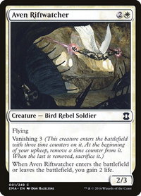 Aven Riftwatcher - Eternal Masters (EMA) #1 - Common Magic: The Gathering Trading Card
