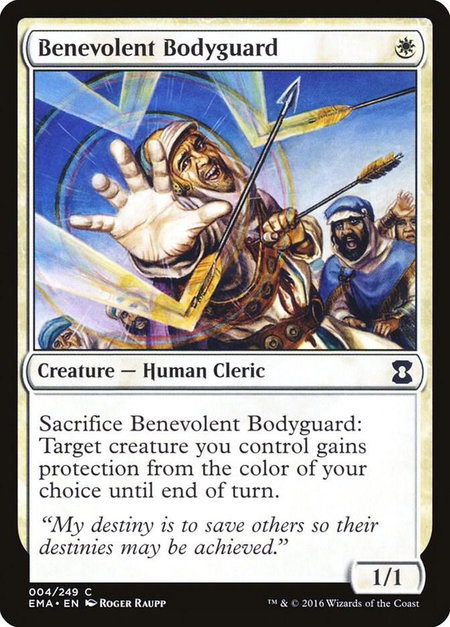 Benevolent Bodyguard - Eternal Masters Magic: The Gathering trading card
