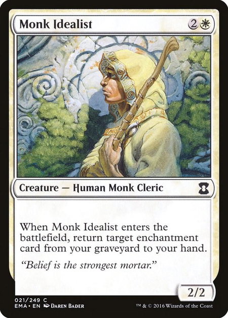 Monk Idealist - Eternal Masters Magic: The Gathering trading card