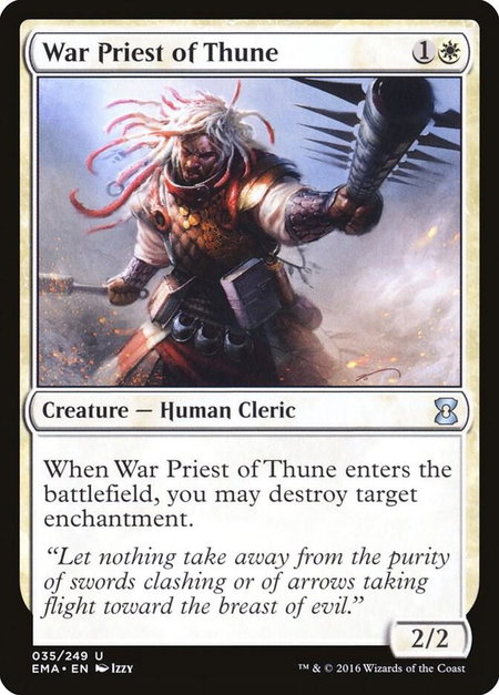 War Priest of Thune - Eternal Masters Magic: The Gathering trading card