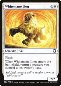 Whitemane Lion - Eternal Masters (EMA) #37 - Common Magic: The Gathering Trading Card