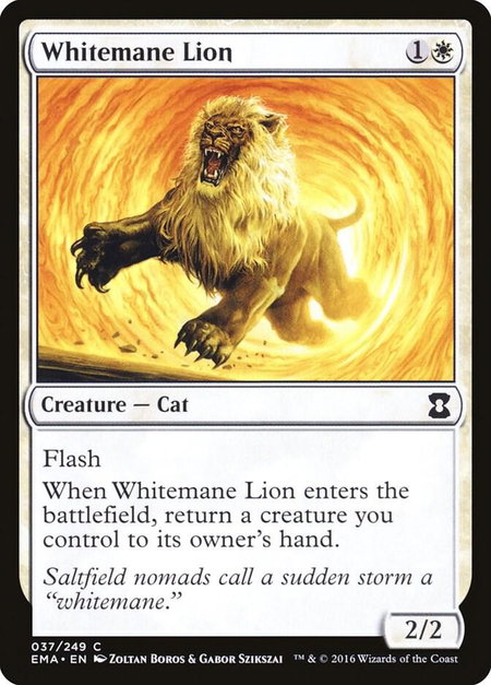 Whitemane Lion - Eternal Masters Magic: The Gathering trading card