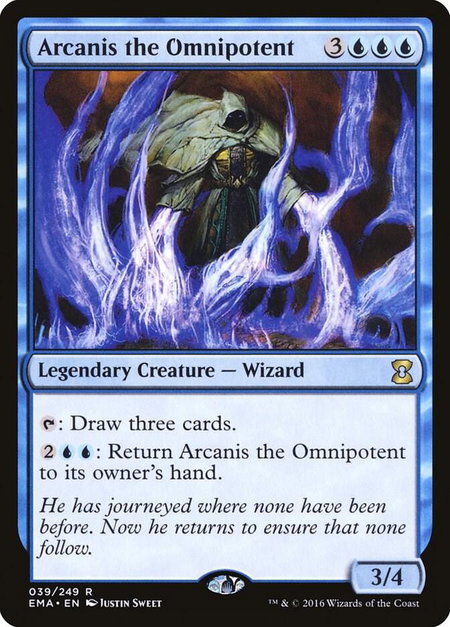 Arcanis the Omnipotent - Eternal Masters Magic: The Gathering trading card