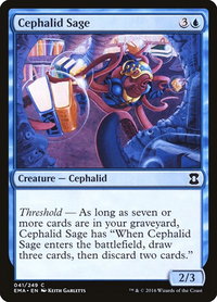 Cephalid Sage - Eternal Masters (EMA) #41 - Common Magic: The Gathering Trading Card
