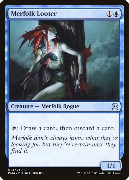 Merfolk Looter - Eternal Masters Magic: The Gathering trading card