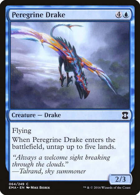 Peregrine Drake - Eternal Masters Magic: The Gathering trading card