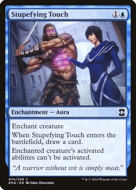 Stupefying Touch trading card from Eternal Masters Stupefying Touch - Eternal Masters Magic: The Gathering trading card