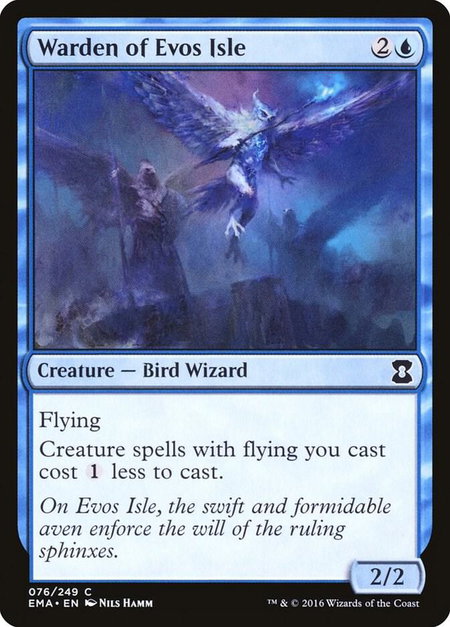 Warden of Evos Isle - Eternal Masters Magic: The Gathering trading card