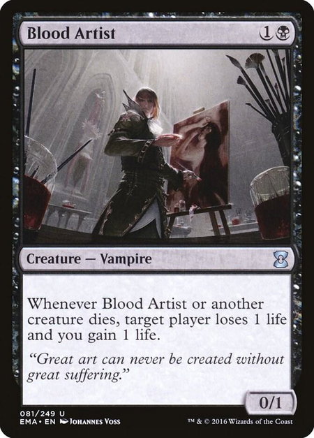 Blood Artist - Eternal Masters Magic: The Gathering trading card