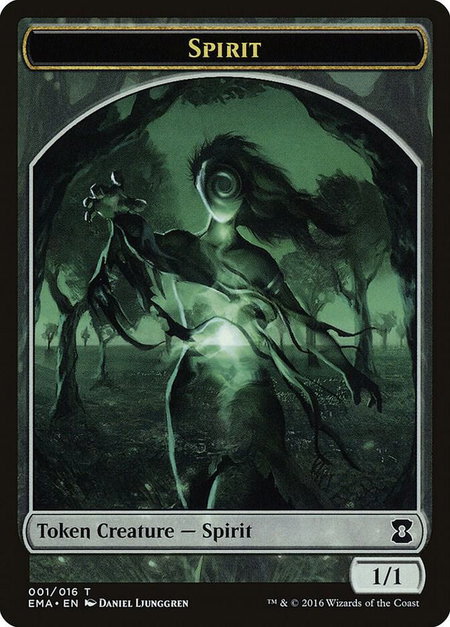 Spirit Token (001) - Eternal Masters Magic: The Gathering trading card