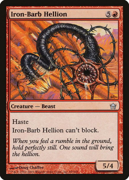 Iron-Barb Hellion - Fifth Dawn Magic: The Gathering trading card