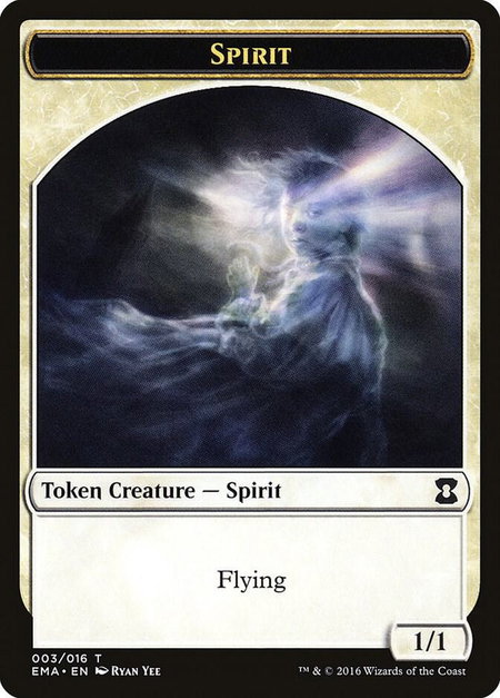 Spirit Token (003) trading card from Eternal Masters Spirit Token (003) - Eternal Masters Magic: The Gathering trading card