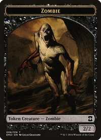 Zombie Token - Eternal Masters (EMA) #6 - Token Magic: The Gathering Trading Card