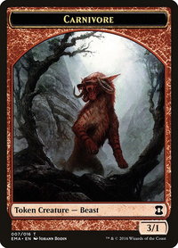 Carnivore Token - Eternal Masters (EMA) #7 - Token Magic: The Gathering Trading Card