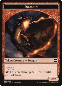 Dragon Token - Eternal Masters (EMA) #8 - Token Magic: The Gathering Trading Card
