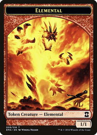 Elemental Token (009) - Eternal Masters (EMA) #9 - Token Magic: The Gathering Trading Card