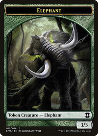 Elephant Token - Eternal Masters (EMA) #11 - Token Magic: The Gathering Trading Card