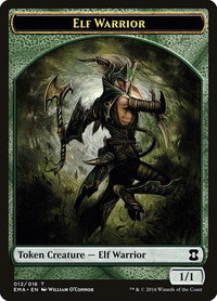 Elf Warrior Token - Eternal Masters (EMA) #12 - Token Magic: The Gathering Trading Card