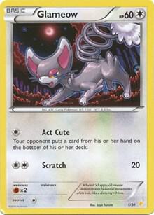 Glameow (27) trading card from XY Trainer Kit: Pikachu Libre & Suicune Glameow (27) - XY Trainer Kit: Pikachu Libre & Suicune Pokémon trading card