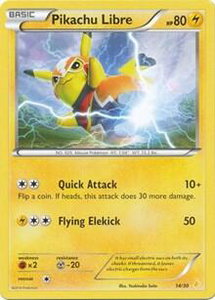 Pikachu Libre (14 - Non-Holo) - XY Trainer Kit: Pikachu Libre & Suicune (PR) #14/30 - Common Pokémon Trading Card