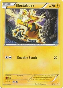 Electabuzz (15) trading card from XY Trainer Kit: Pikachu Libre & Suicune Electabuzz (15) - XY Trainer Kit: Pikachu Libre & Suicune Pokémon trading card