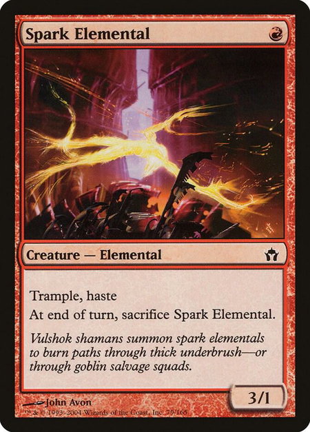 Spark Elemental - Fifth Dawn Magic: The Gathering trading card