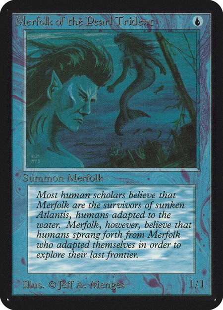 Merfolk of the Pearl Trident - Alpha Edition Magic: The Gathering trading card
