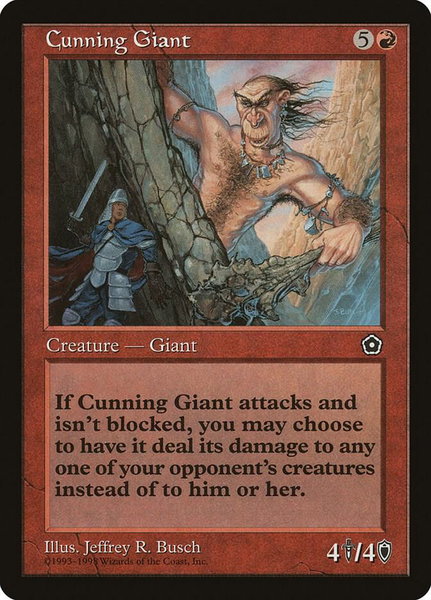 Cunning Giant - Portal Second Age Magic: The Gathering trading card
