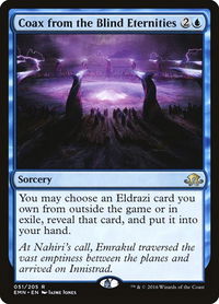 Coax from the Blind Eternities - Eldritch Moon (EMN) #51 - Rare Magic: The Gathering Trading Card