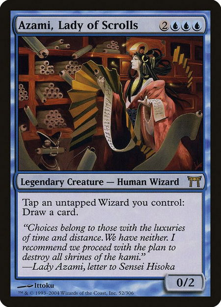Azami, Lady of Scrolls - Champions of Kamigawa Magic: The Gathering trading card