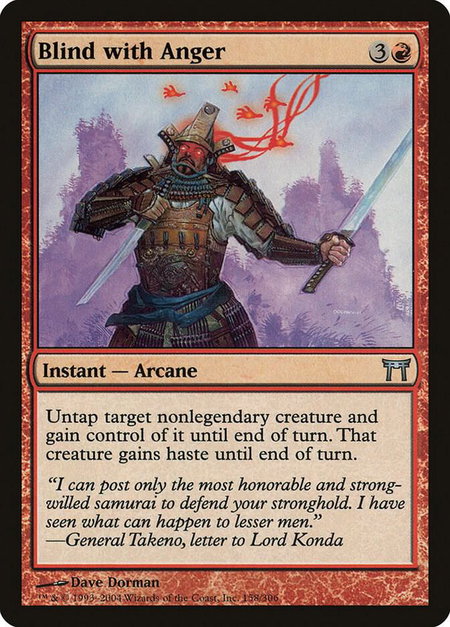 Blind with Anger - Champions of Kamigawa Magic: The Gathering trading card