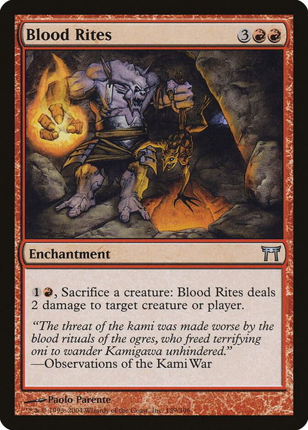 Blood Rites - Champions of Kamigawa Magic: The Gathering trading card
