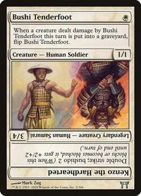 Bushi Tenderfoot // Kenzo the Hardhearted - Champions of Kamigawa (CHK) #2 - Uncommon Magic: The Gathering Trading Card