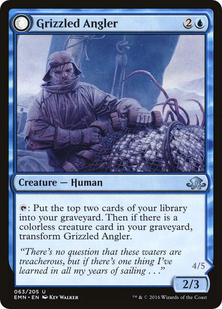 Grizzled Angler - Eldritch Moon Magic: The Gathering trading card