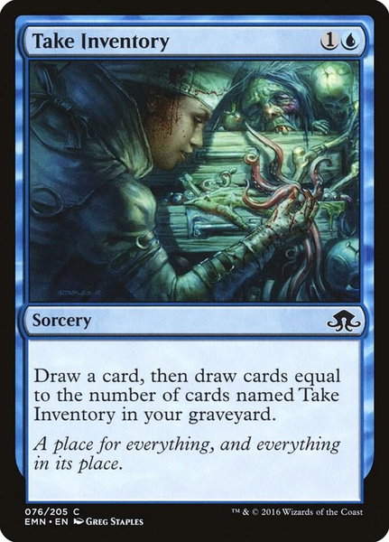Take Inventory trading card from Eldritch Moon Take Inventory - Eldritch Moon Magic: The Gathering trading card
